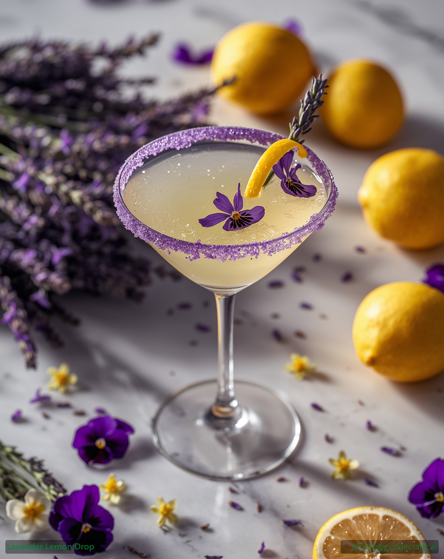 Lavender Lemon Drop cocktail recipe