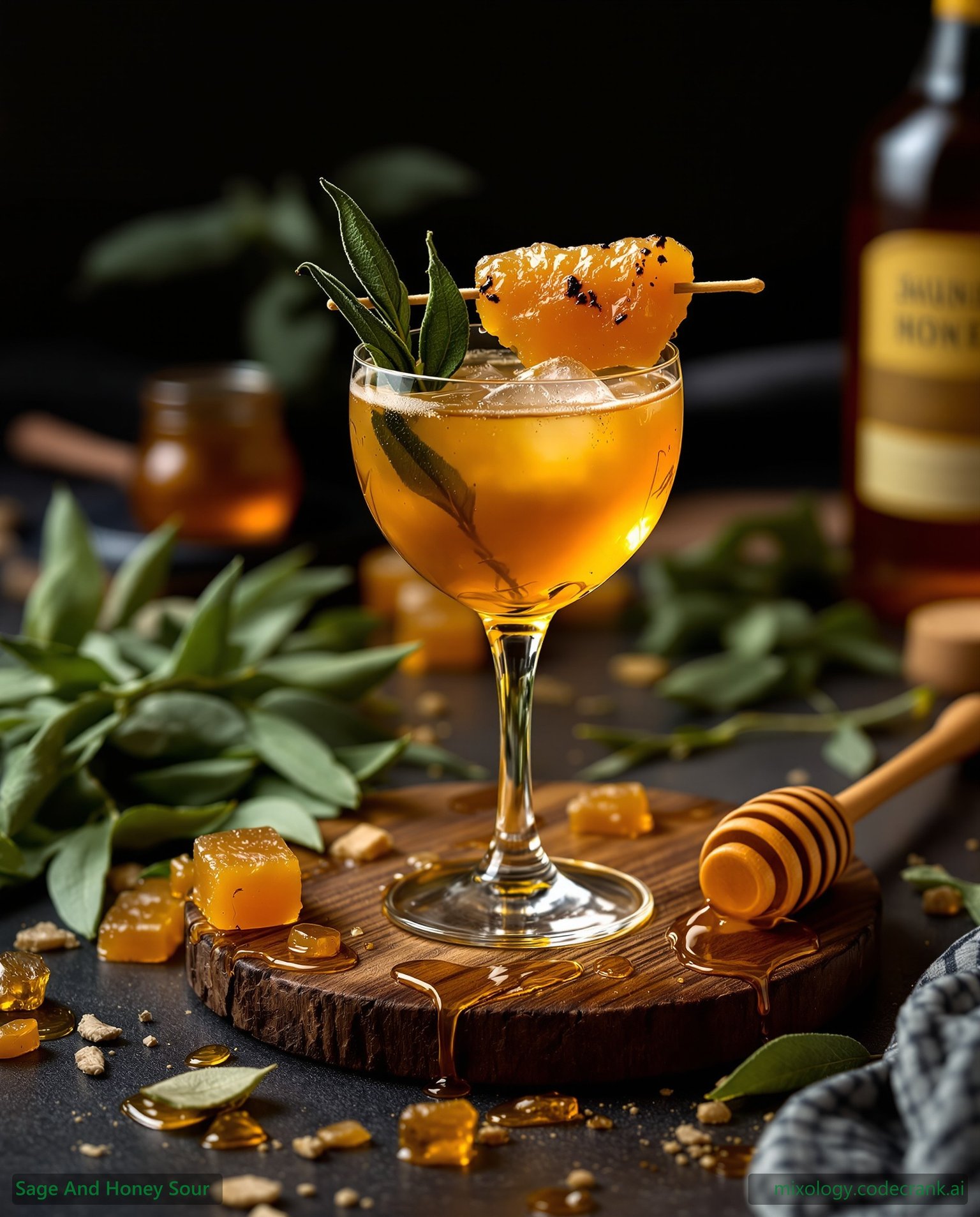 Sage & Honey Sour cocktail recipe