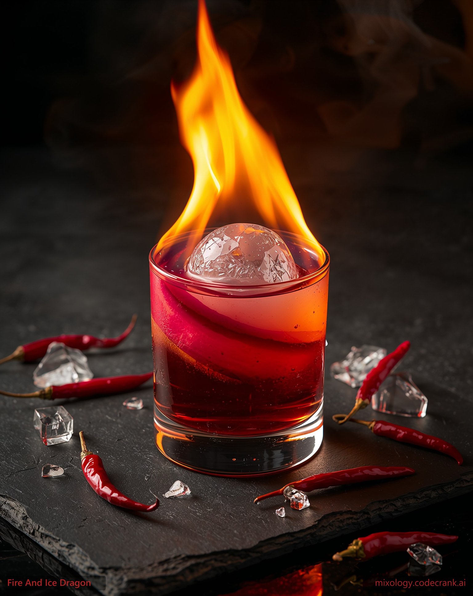 Fire & Ice Dragon cocktail recipe