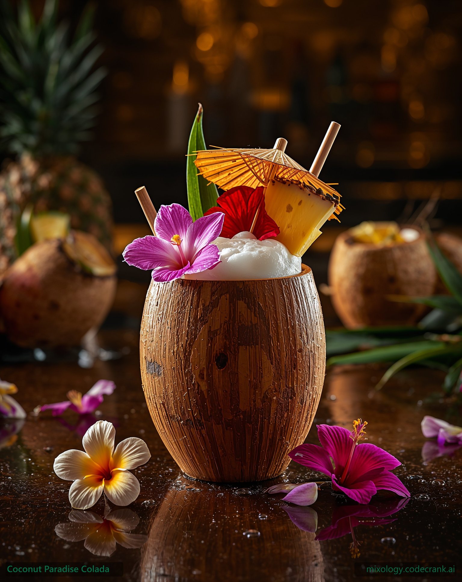 Coconut Paradise Colada cocktail recipe
