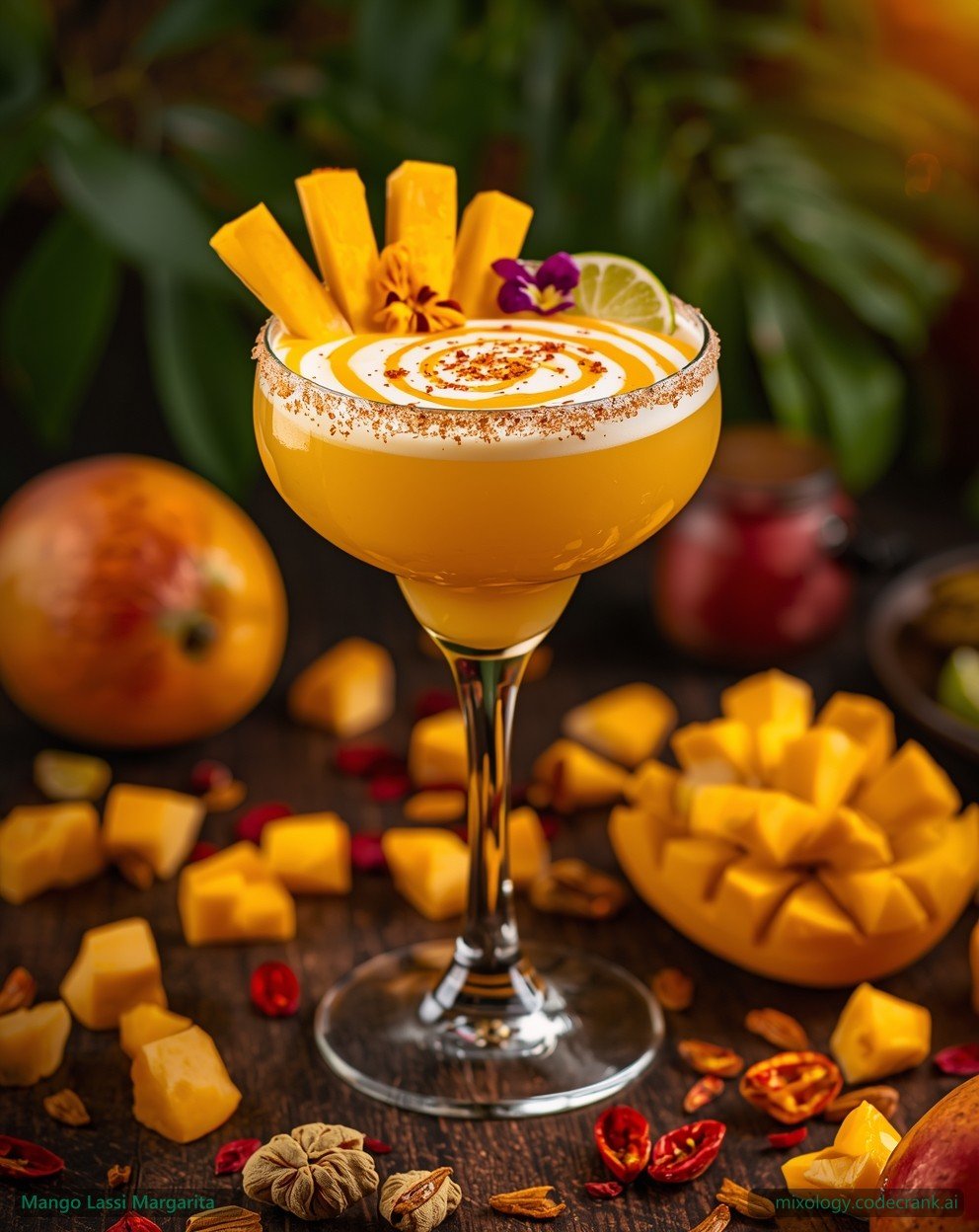 Mango Lassi Margarita cocktail recipe