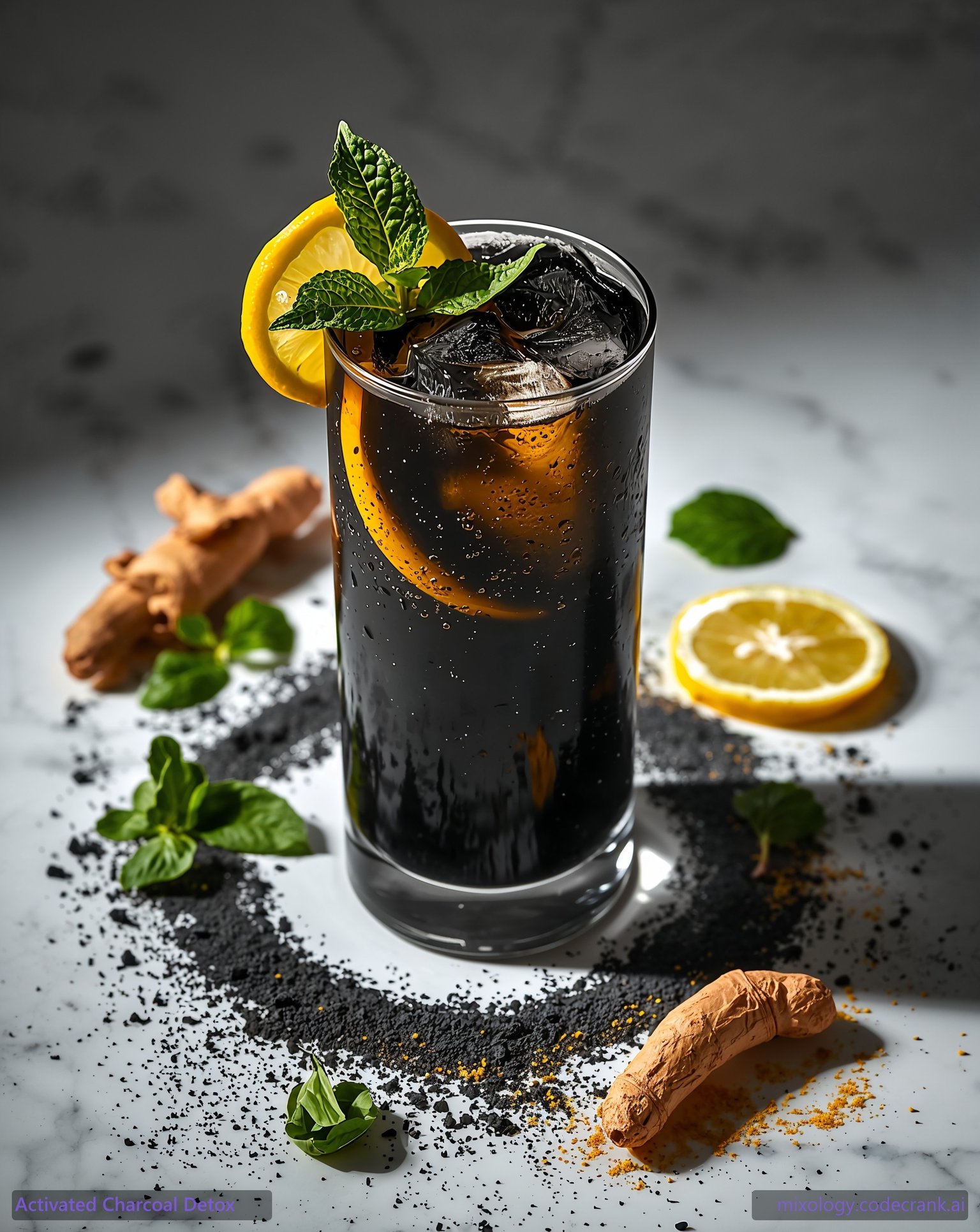 Activated Charcoal Detox cocktail recipe