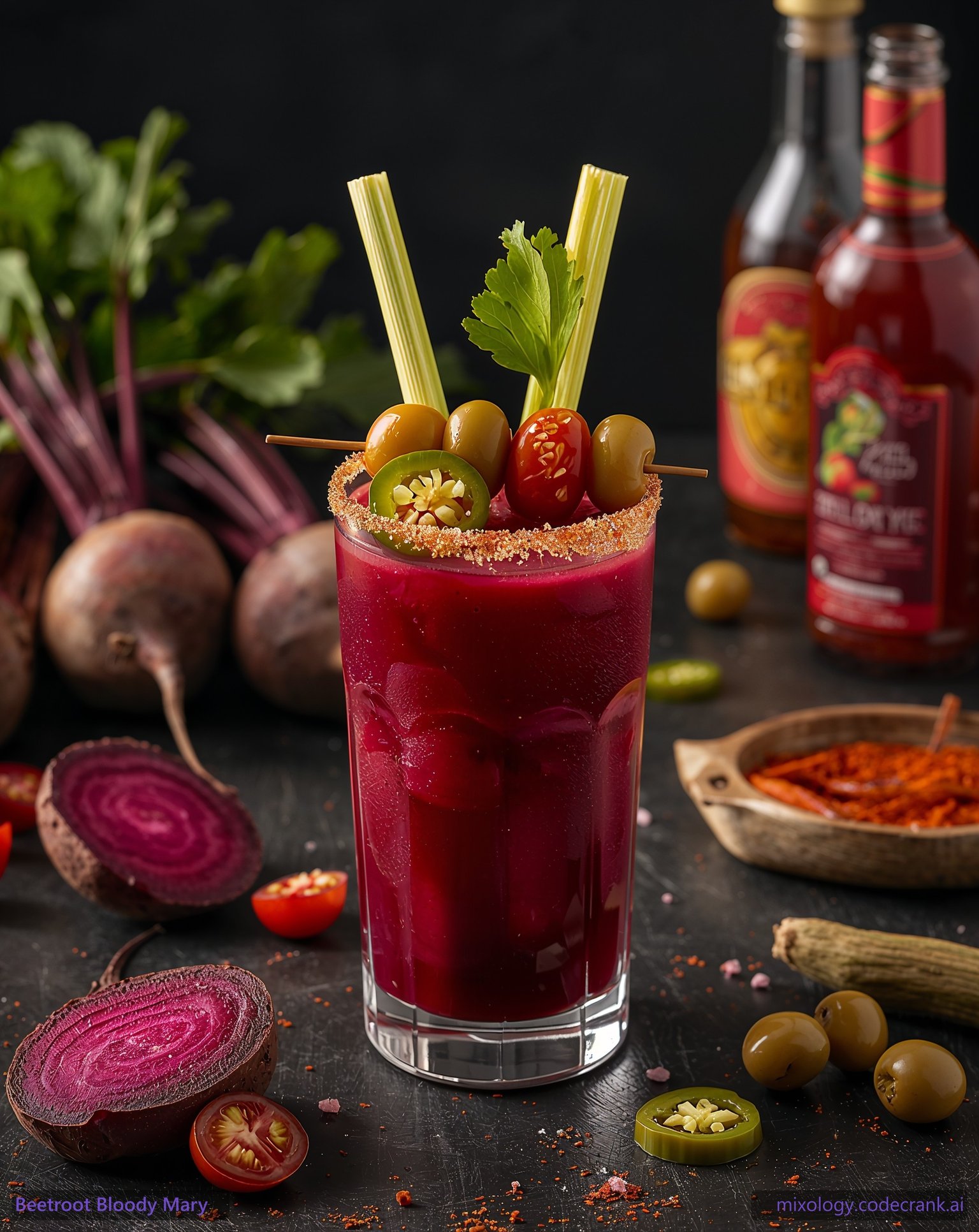 Beetroot Bloody Mary cocktail recipe