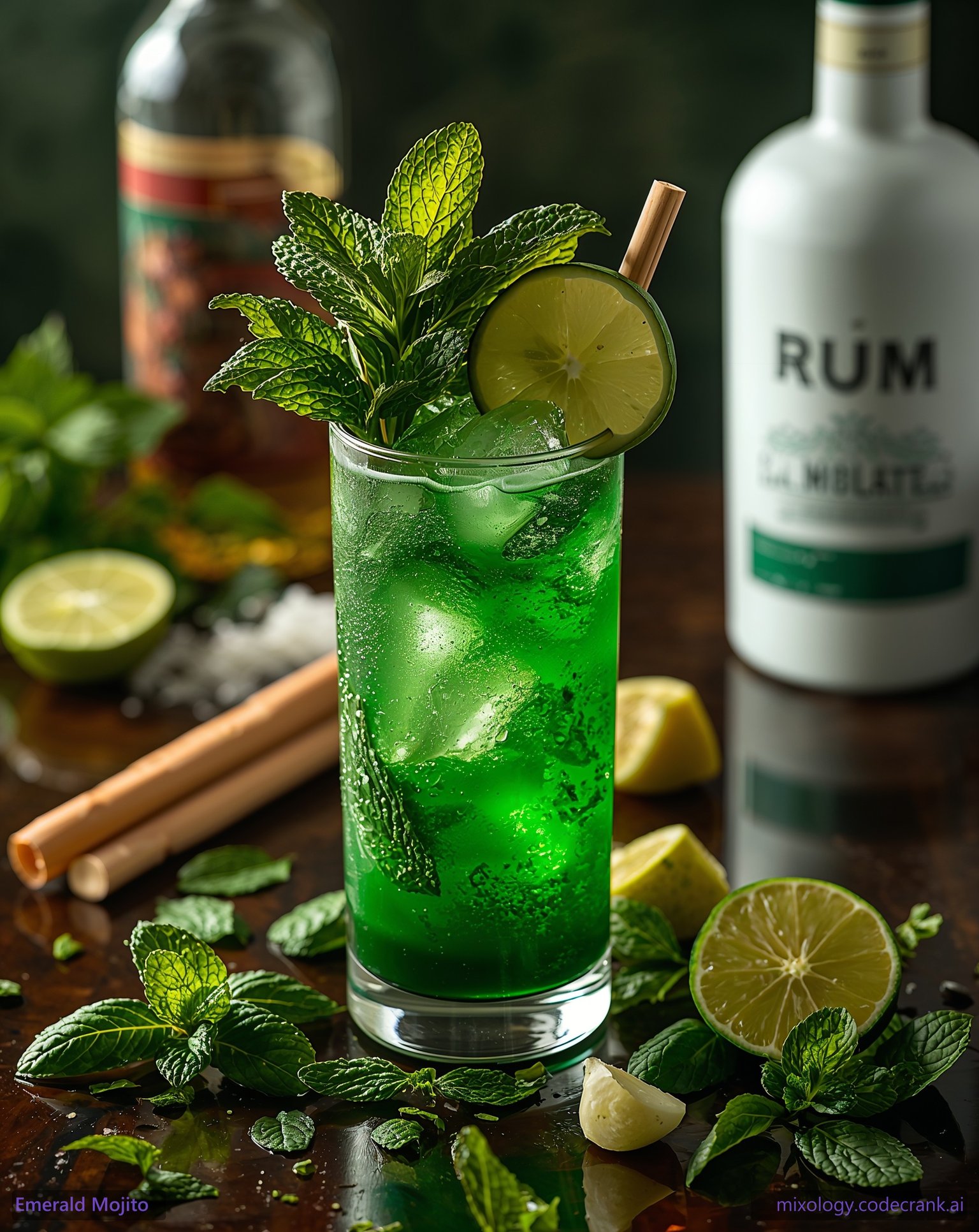Emerald Mojito cocktail recipe