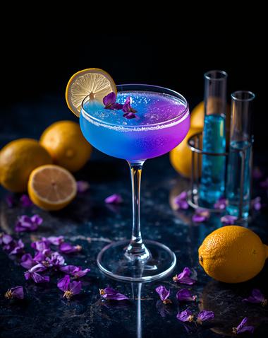 Butterfly Pea Gin Fizz